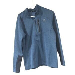 The North Face Men's Blue Quarter-Zip Pullover Jacket Large